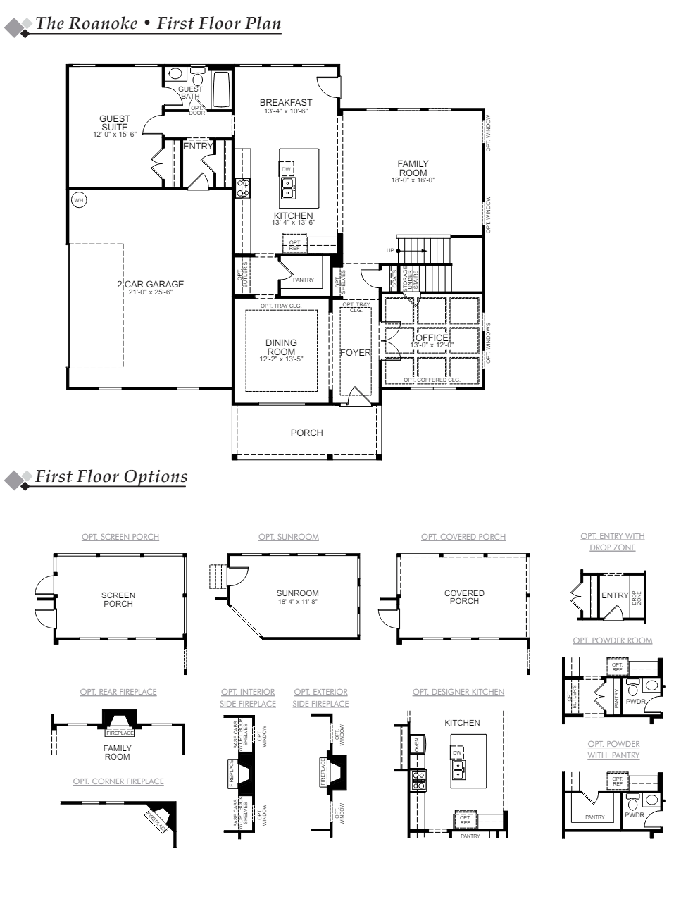 Roanoke Floor Plan Lake Margaret at The Highlands Eastwood Homes